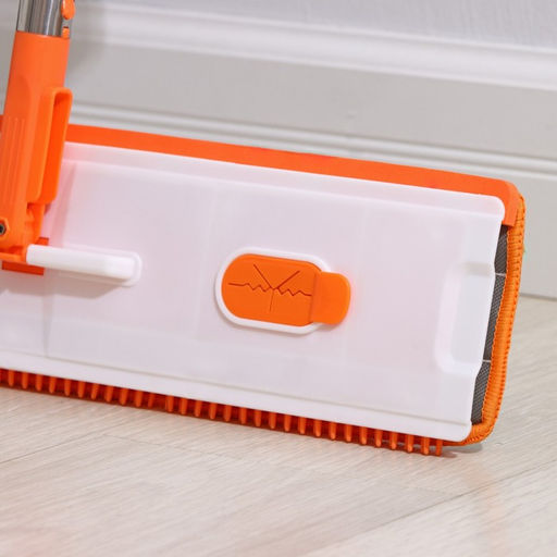 Швабра с отжимом, водосгоном и щёткой Raccoon, 2 насадки из микрофибры 50?11 см, стальная ручка 141 см фото 10