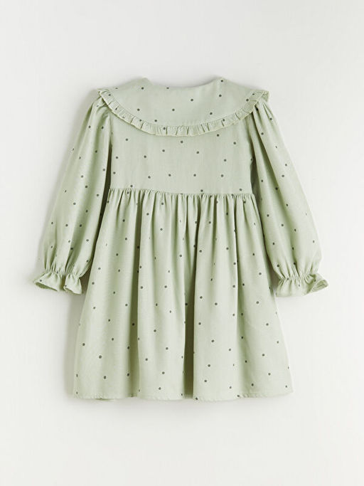 Bebe Yaka Puantiyeli K?z ?ocuk Elbise