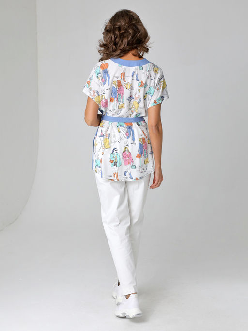 23232 Блуза голубой - Dizzyway фото 2