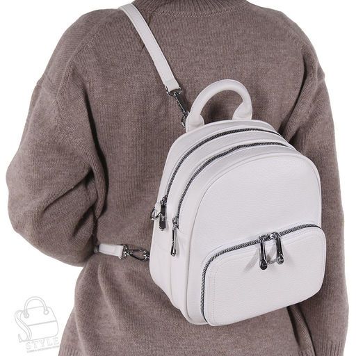 Рюкзак женский 670100 white Velina Fabbiano-Safenta/30 в Новосибирске