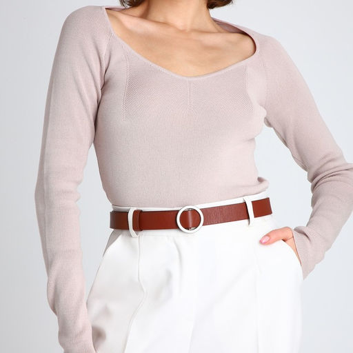 Ремень женский, ширина 3 см, пряжка металл, винт, цвет коричневый - Simaland фото 3