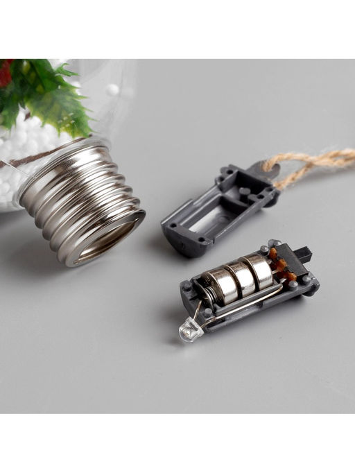 Ёлочный шар Ветка ели, 1 LED, от батареек, свечение тёплое белое - Luazon lighting фото 10