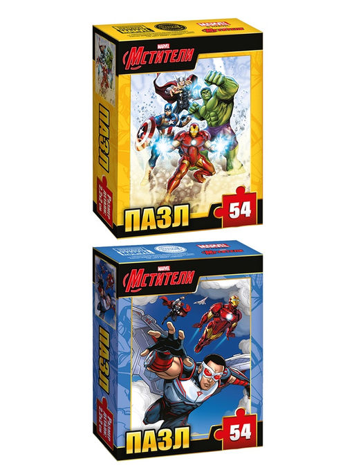 Пазлы детские для мальчиков Мстители, набор 10в1, 54 детали в каждом - Marvel фото 22