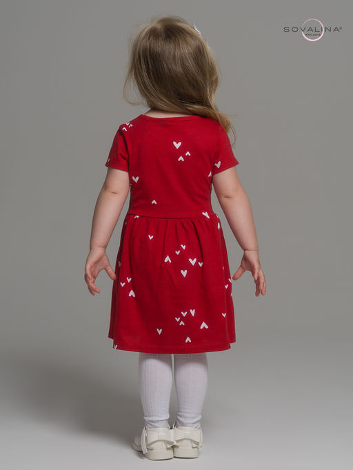 Платье Лето беленькие сердечки