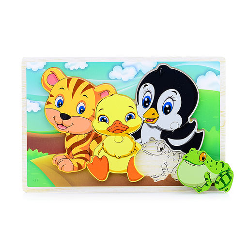 Пазл-вкладыш Добрые зверята - Щепочка фото 2