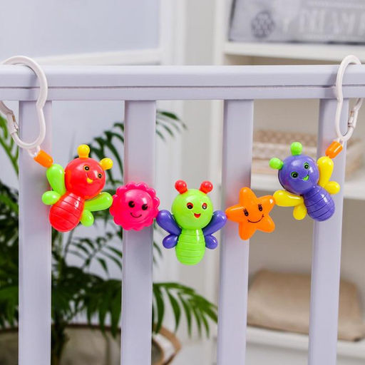 Растяжка на коляску/кроватку Бабочки, 3 игрушки, Крошка Я  фото 2