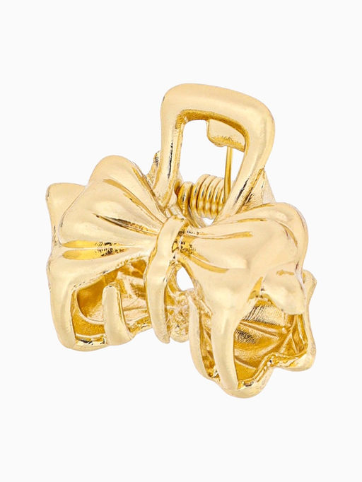 Цена за 2 шт. Крабики для волос «Либерти», набор 2 шт., бантик, 2 см, золото