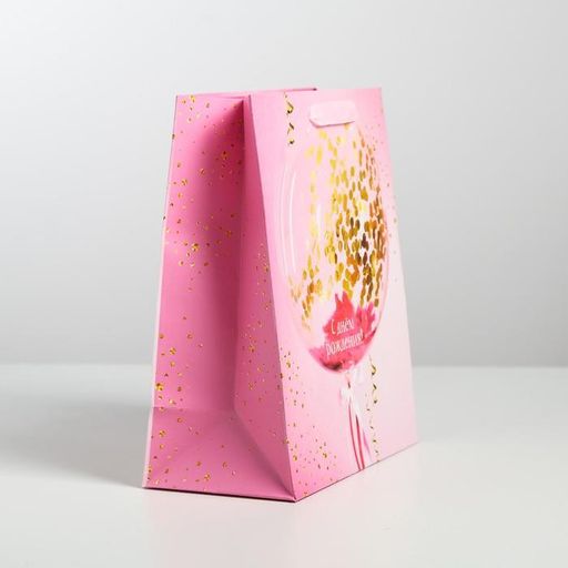 Пакет ламинированный вертикальный С Днем Рождения!, ML 23 27 11,5 см - Дарите счастье фото 2