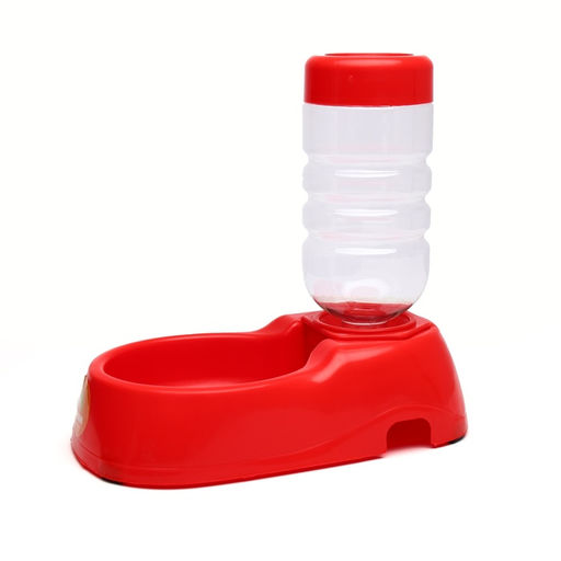 Автопоилка малая со съёмной бутылкой, 260 мл, красная - Пижон фото 4