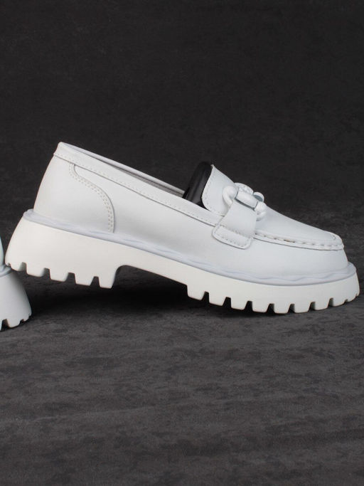 03-HY6-2D WHITE Лоферы женские (натуральная кожа) - Фабричный китай фото 14