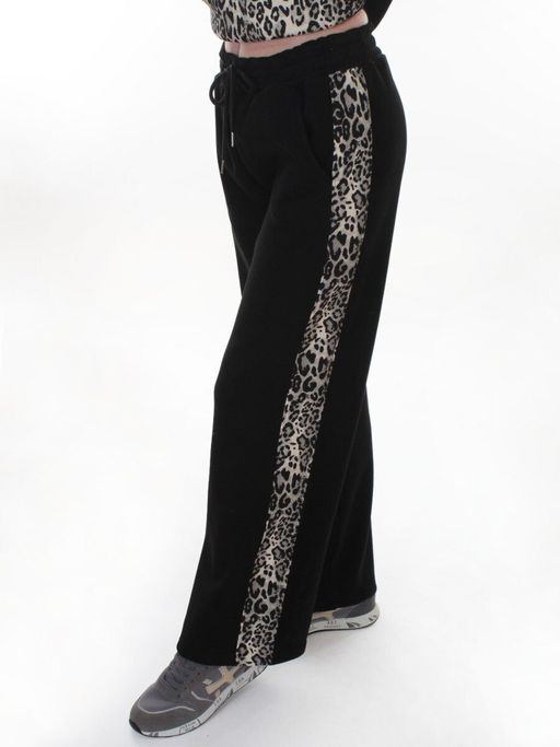 008 BLACK/LEOPARD Костюм спортивный зимний женский (95% хлопок, 5% полиэстер)