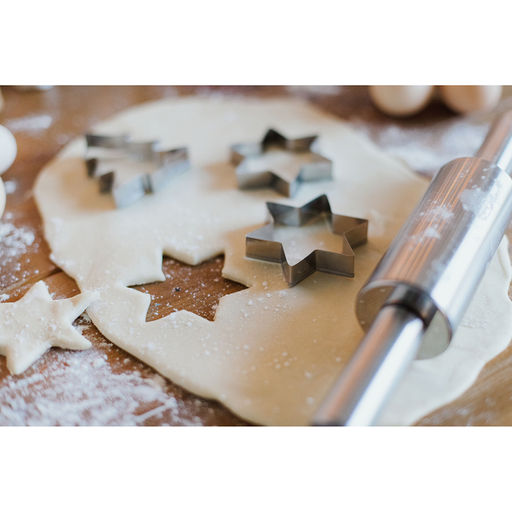 Цена за 5 шт. Форма для вырезания печенья новогодняя «Звезда», 6×6×2 см, цвет серебристый