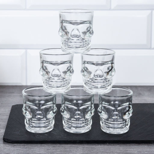 Стопка 6 штук 50 мл Череп / DF-3697 /уп 24/ - Галеонтрейд фото 2