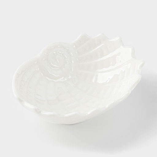Блюдо «Ракушка», 9×7×3 см, керамика, белое