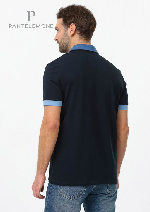 Мужская футболка-поло RP-036 Темно-синий - Pantelemone фото 3