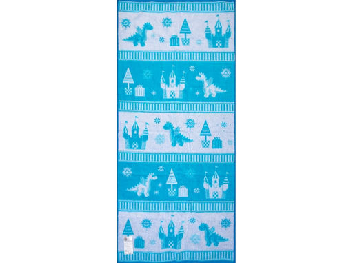 6с102.411ж1 Драко-полоска (бирюза11) Полотенце махровое 67х150см