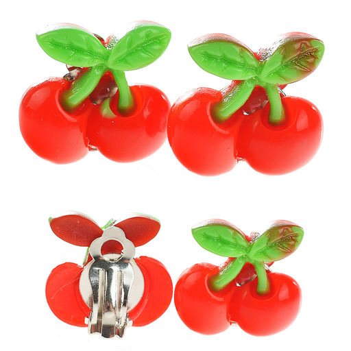 Набор украшений "Вишенка" (браслет, кольцо и клипсы) в пакете