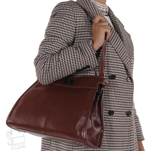 Сумка женская кожаная 9903NN brown Natale Navetta в Новосибирске