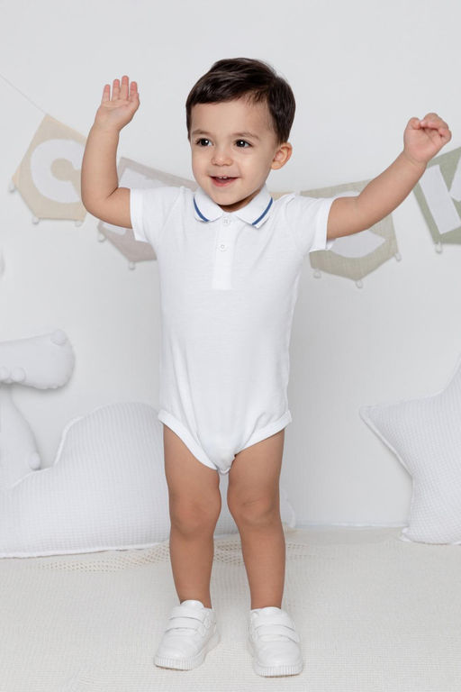 КР 6464/белый полукомбинезон для мал