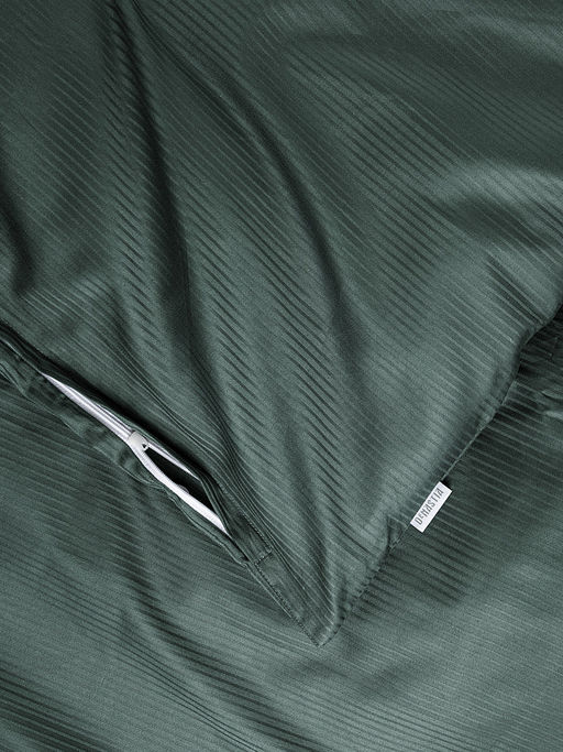 Пододеяльник сатин-страйп 175x210 зеленый сатин - Denastia фото 4