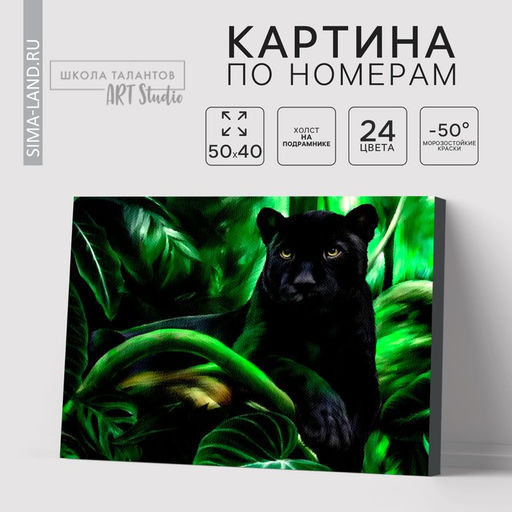 Картина по номерам на холсте с подрамником «Пантера», 40×50 см