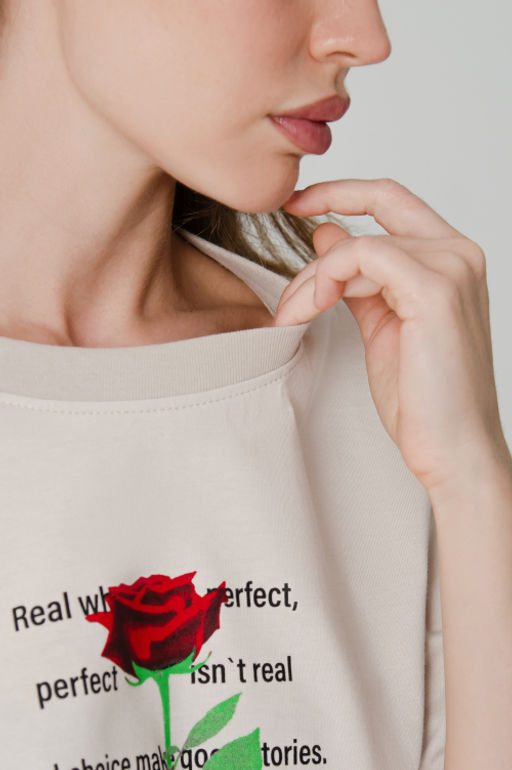 Арт. 31162 Футболка женская 44-52 (5 шт) Цвет:бежевый - Калинка фото 8