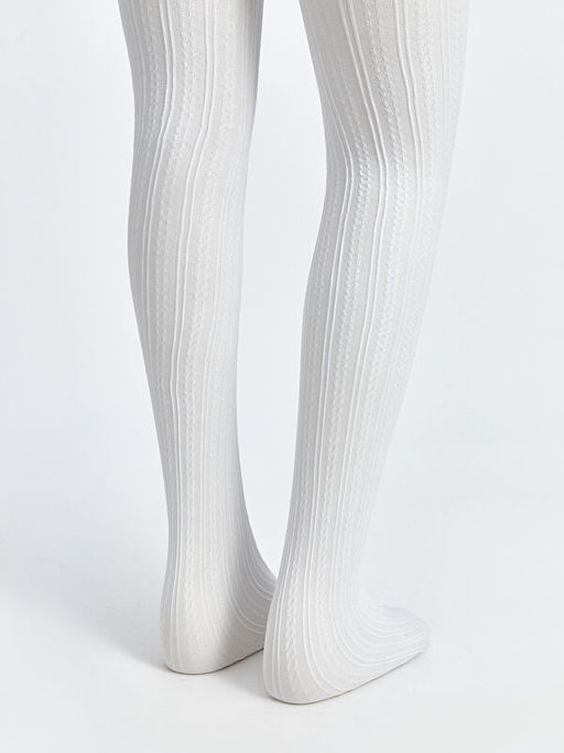 Kendinden Desenli K?z ?ocuk ?nce K?lotlu ?orap 2li