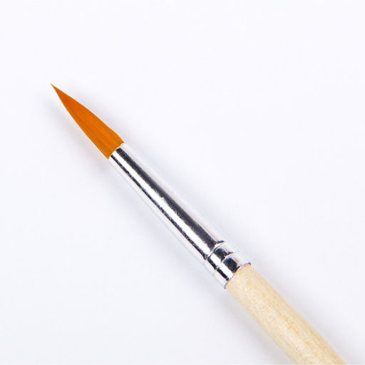 Набор кистей для рисования, нейлон, 12 штук: № 1, 2, 3, 4, 5, 6, 7, 8, 9, 10, 11, 12, круглые, деревянная ручка, международный размер