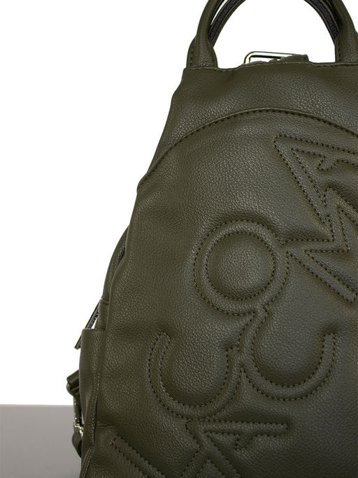 LACCOMA рюкзак Адель-24-L815-болотный эко кожа хлопок  фото 3