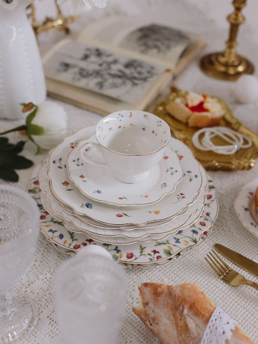 Чайная пара WY Flowers song, фарфор, 220 мл, белая