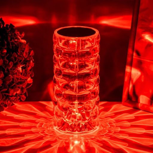 Настольная лампа с ПДУ Призма LED RGB сенсорная АКБ 8?8?18 см RISALUX