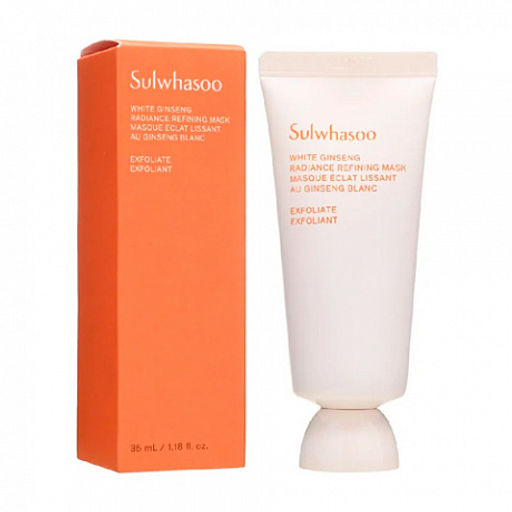 Sulwhasoo White Ginseng Radiance Refining Mask 35ml - Нежная пилинг-маска для очищения
