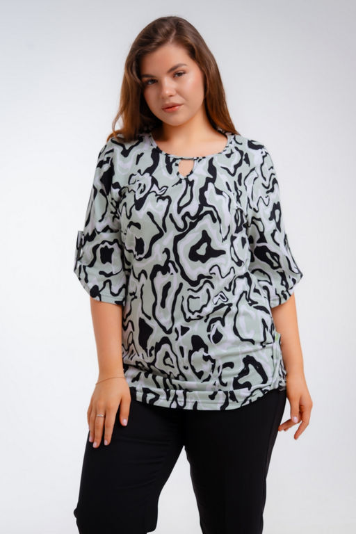 Туника женская из кулирки Полина палитра мята - Амадэль фото 6