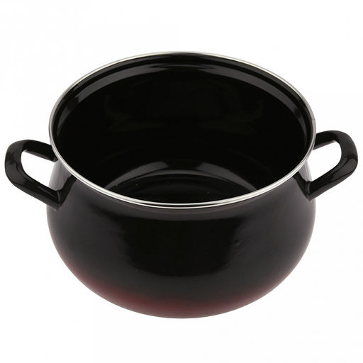 "Южанка" Набор эмалированных кастрюль 3 предмета: 2л - д18,5см, h9,8см, 3л - д21см, h12см, 4,5л - д23,5см, h13,2см, s0,8мм, форма грушевидная, двойной слой эмалевого покрытия, металлическая крышка с пластмассовой ручкой-кнопкой, металлические ручки,