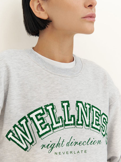 Свитшот WELLNESS свободного силуэта - NEVERLATE фото 3