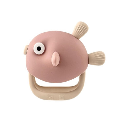 Angel dreams. SKT2010-2 Прорезыватель силиконовый "Рыбка" (пыльная роза)