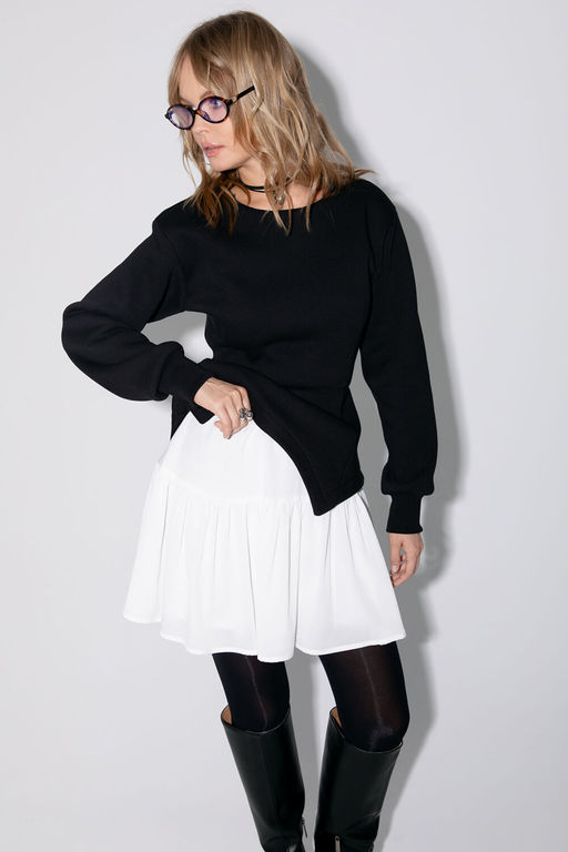 Костюм Pirs 5448 черный+ белая юбка фото 3