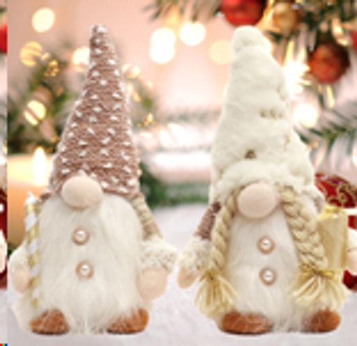 Новогоднее украшение Гном светодиодный 16x8x38 см / B116 /уп 100/ (Девочка) - Галеонтрейд фото 4