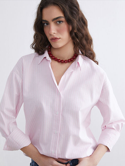 ?izgili Oversize Kad?n G?mlek