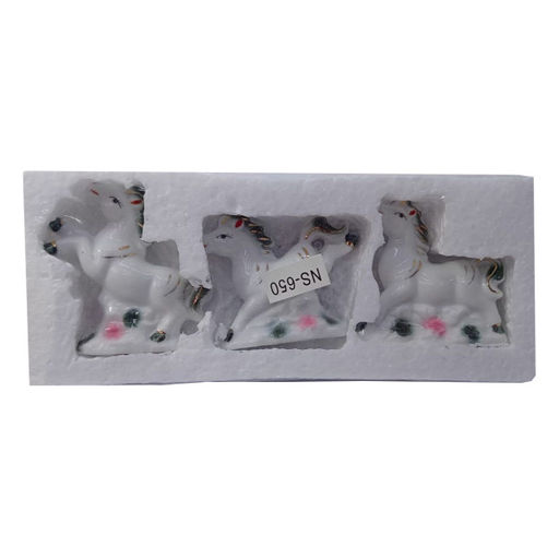 Лошадь символ 2026 года уп-3шт фарфор символ силы, мощи, достижения цели и победы 7см-8см