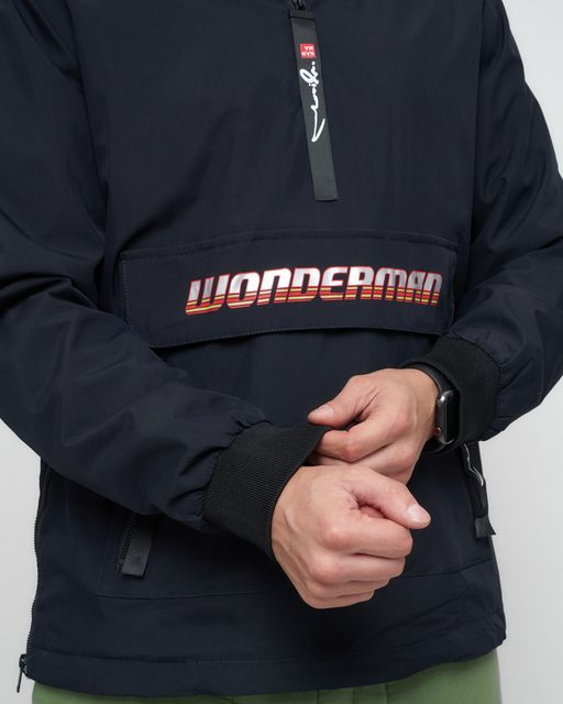 Куртка-анорак спортивная мужская темно-синего цвета 88620TS - Wonderrman фото 11