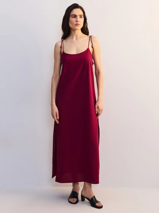 Сарафан изо льна с декоративными бусинами ZR2605012903-91 / Zarina