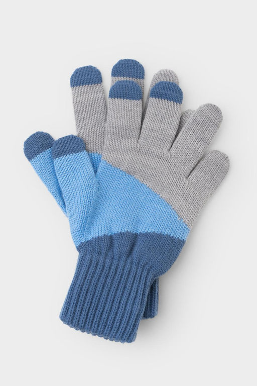 КВ 10014/светлый джинс перчатки дет