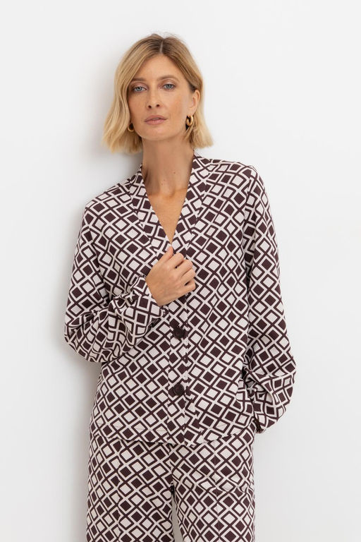 ЕВТ 3284/серо-сиреневый,ромбы жакет жен