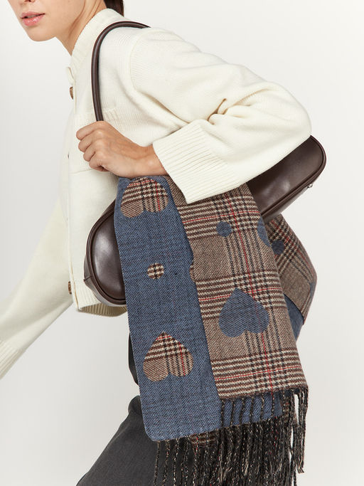 в составе ШЕРСТЬ и КАШЕМИР Большой, мягкий, теплый однотонный двусторонний палантин. - Tantino фото 4