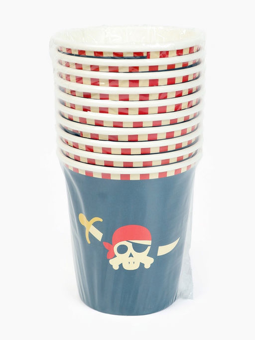 Цена за 10 шт. Стакан одноразовый бумажный «Пиратская вечеринка», 250 мл