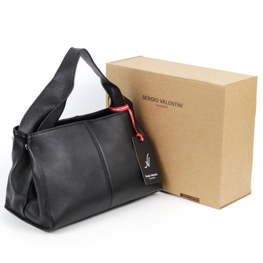 Женская кожаная сумка Sergio Valentini SV-0615 Блек  фото 5
