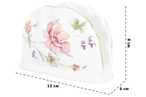 Салфетница 12*6*8 см "Диана", фарфор, NEW BONE CHINA