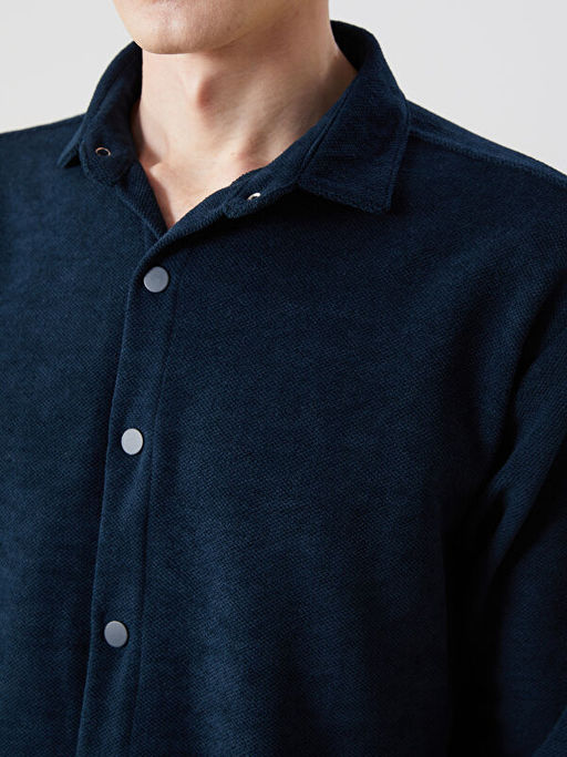 Рубашка мужская Slim Fit бархатная