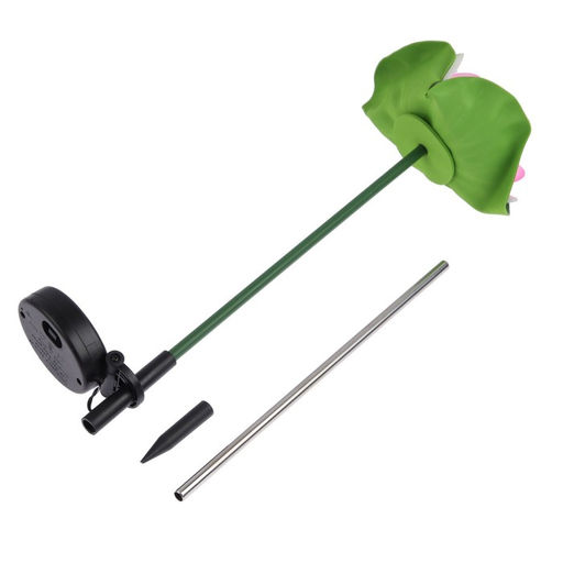 Садовый светильник «Лотос», уличный, на солнечной батарее, 70 см, 1 LED, свечение тёплое белое